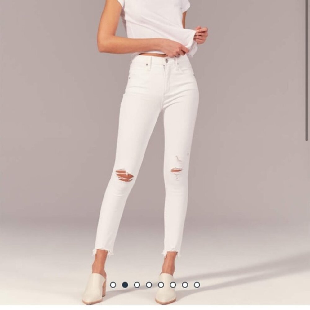 Abercrombie & Fitch The Super Skinny Ankle High Rise Curve Love Denim Size 24